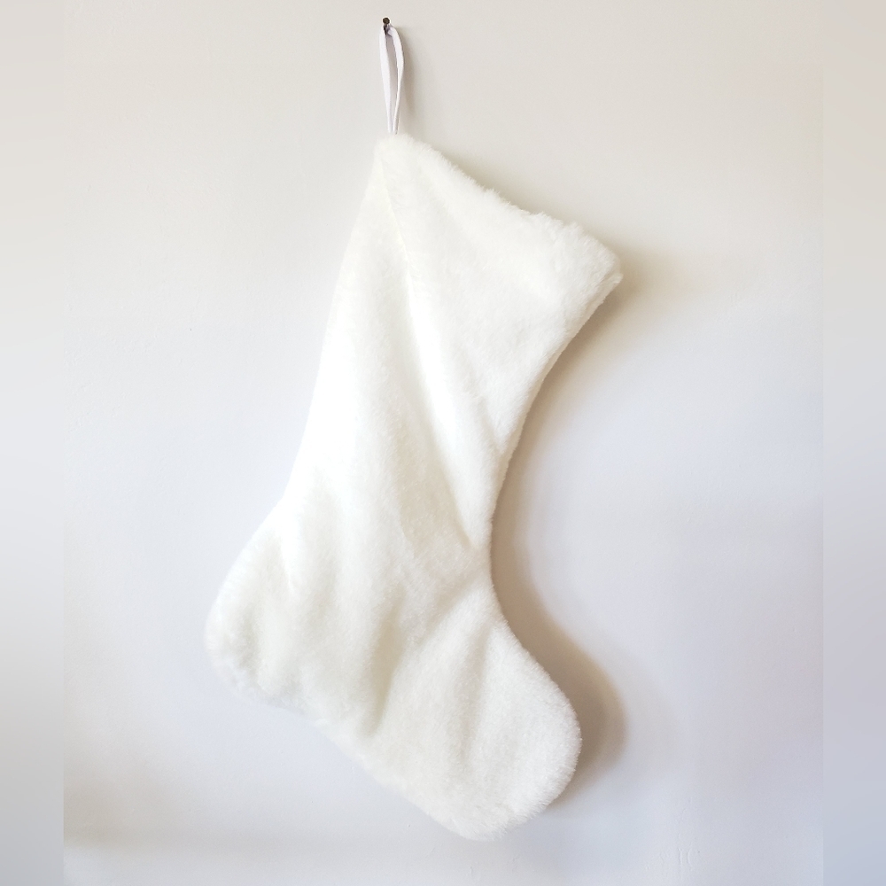 White Faux Fur Stocking *new* Lush and so soft!